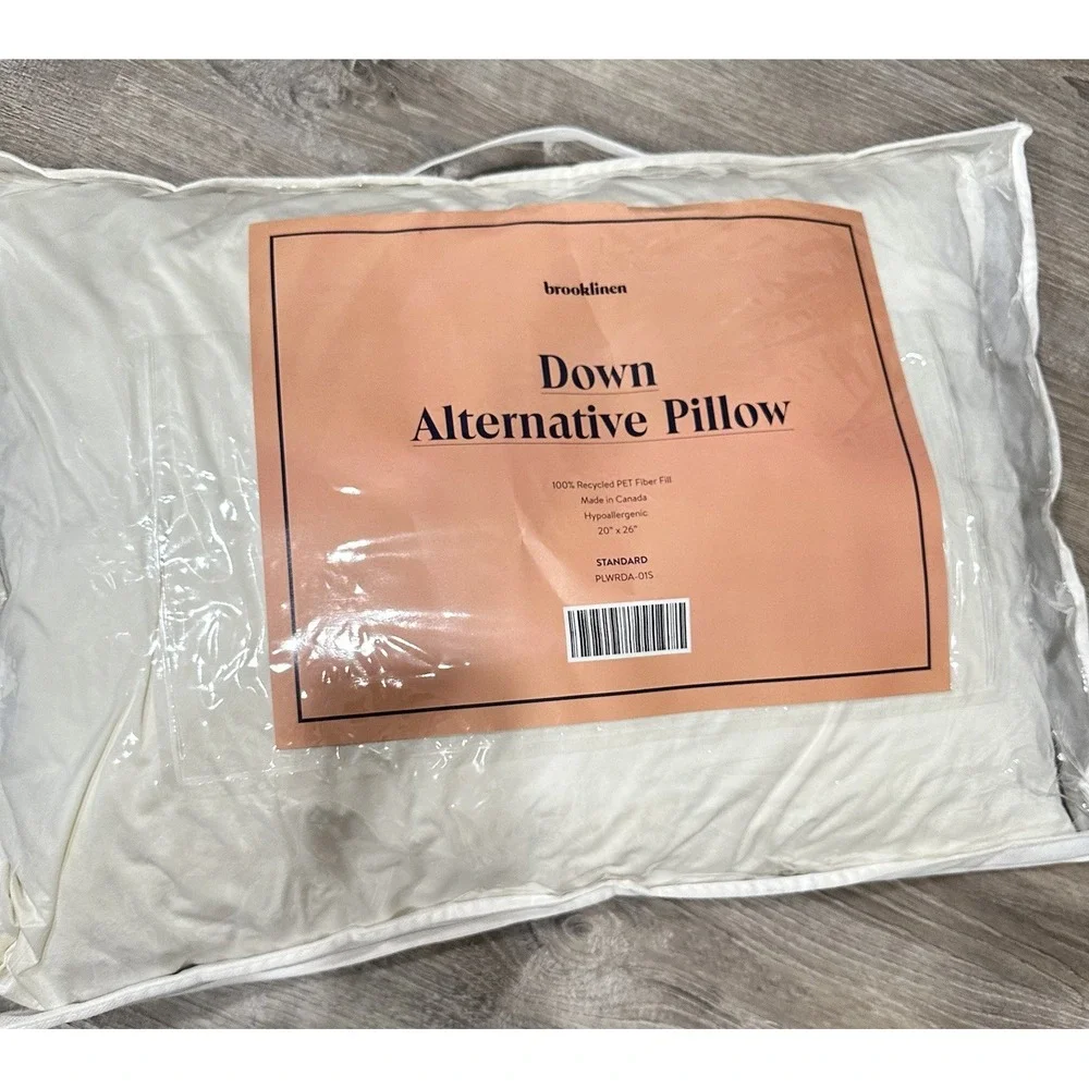 Brooklinen Down Alternative Pillow Standard‎ 20' X 26' Hypoallergenic White new